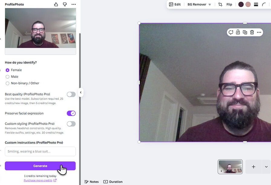 Simple Process - Upload and Generate