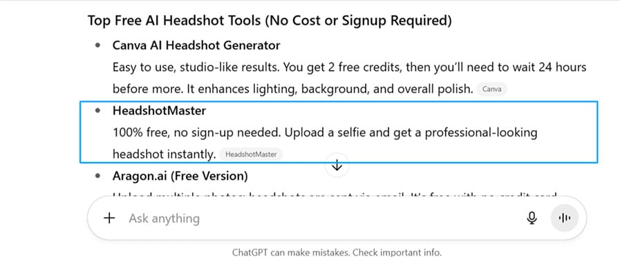 Top Free AI Headshot Tools - Highlighting HeadshotMaster