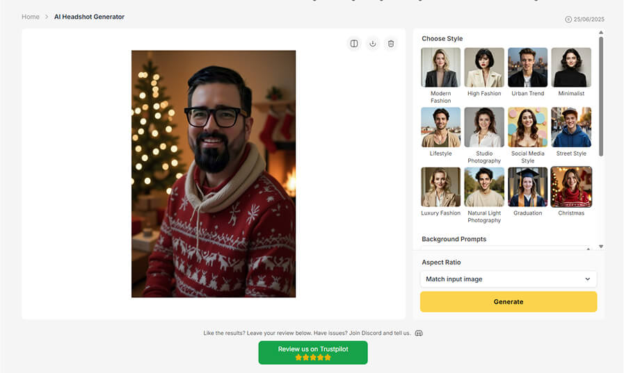 Bonus: Christmas headshot